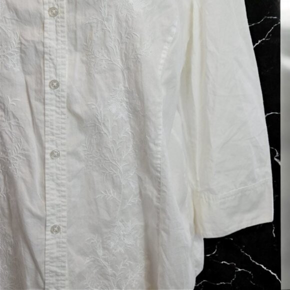 Vintage Eddie Bauer Embroidered Button Front Shirt Tailored Fit XL - Picture 6 of 7